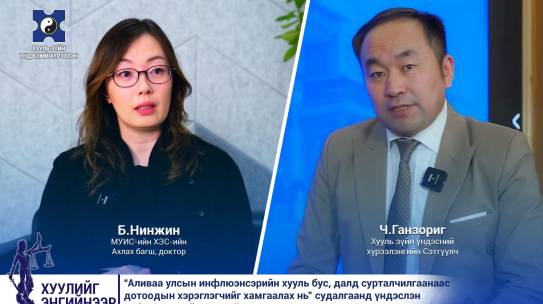 ХУУЛИЙГ ЭНГИЙНЭЭР ЯРИЛЦЛАГА  МУИС-ИЙН ХЗС-ИЙН АХЛАХ БАГШ, ДОКТОР, Б. НИНЖИН